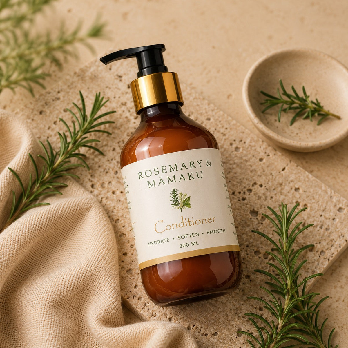 Rosemary & Māmaku Conditioner | Hydrating Botanical Conditioner for Soft, Smooth Hair 300ml