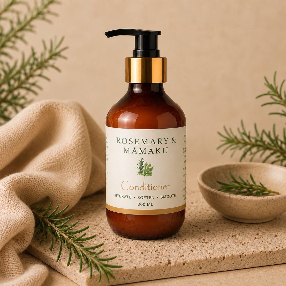 Rosemary & Māmaku Conditioner | Hydrating Botanical Conditioner for Soft, Smooth Hair 300ml