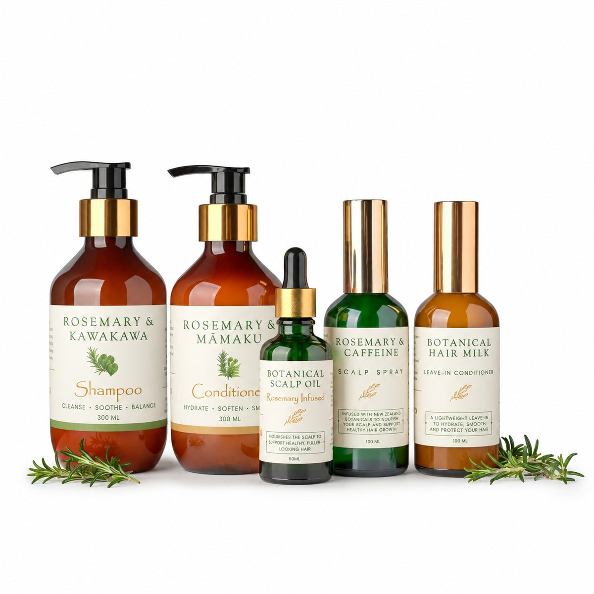 Complete Botanical Hair & Scalp System | Shampoo, Conditioner, Scalp Spray, Scalp Oil & Hair Milk