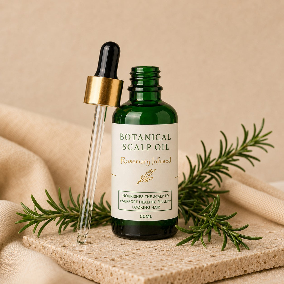 Rosemary Infused Botanical Scalp Oil | Nourishing Hair & Scalp Treatment 50ml