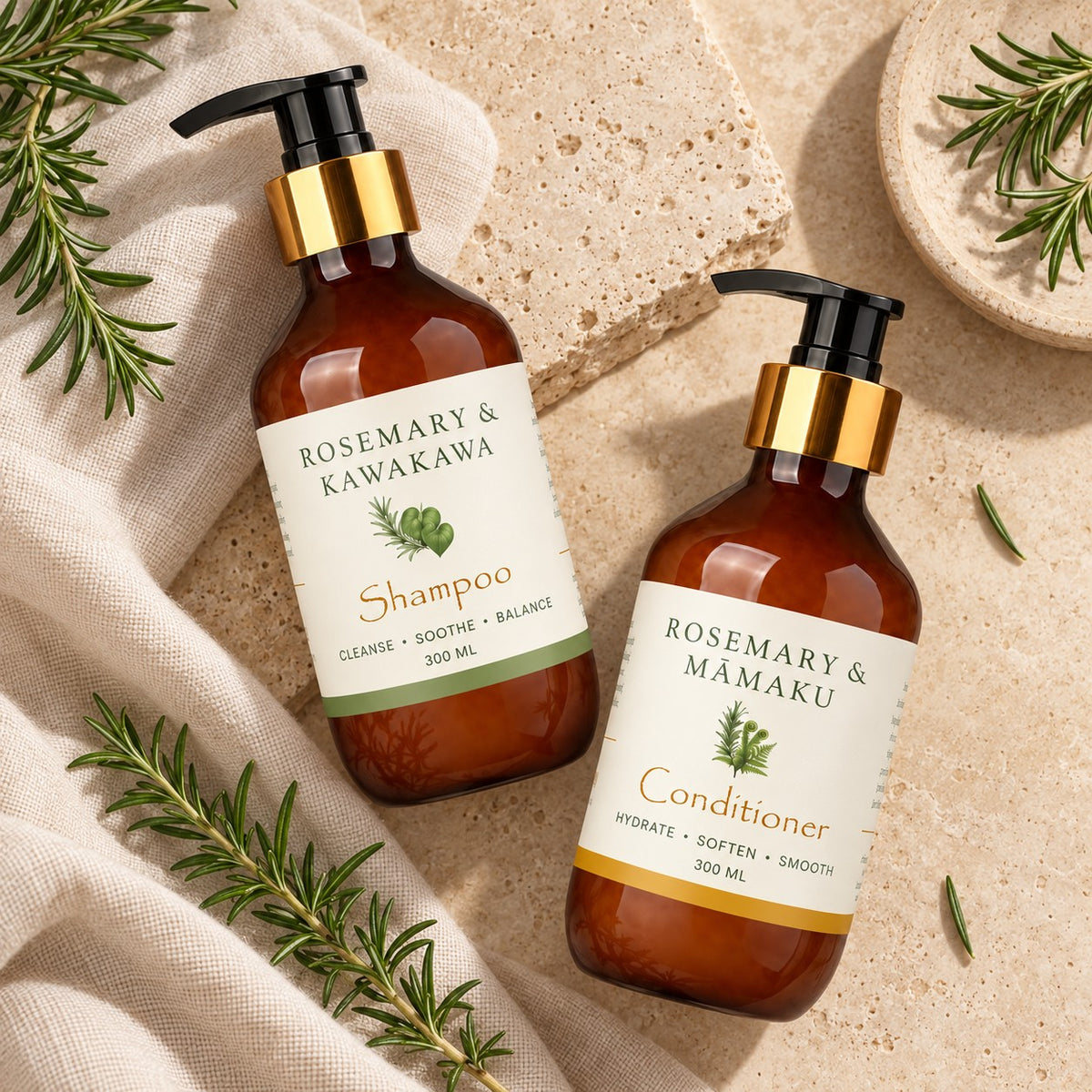 Rosemary Botanical Shampoo & Conditioner Duo | Balance, Hydrate & Strengthen