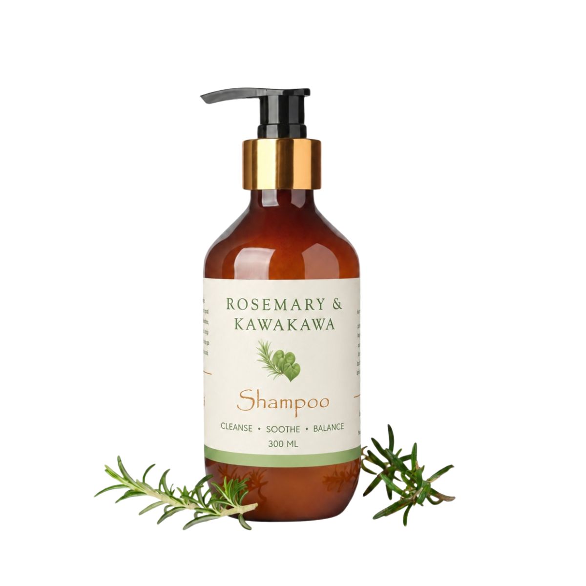 Rosemary & Kawakawa Shampoo | Botanical Scalp Cleansing & Strengthening Shampoo 300ml
