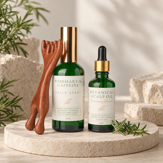 Rosemary Scalp Support System | Scalp Spray, Botanical Scalp Oil & Massager
